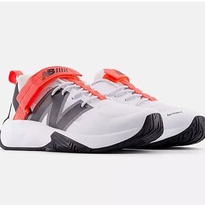 New Balance Kids Sneakers - White, Black, and Red size 13